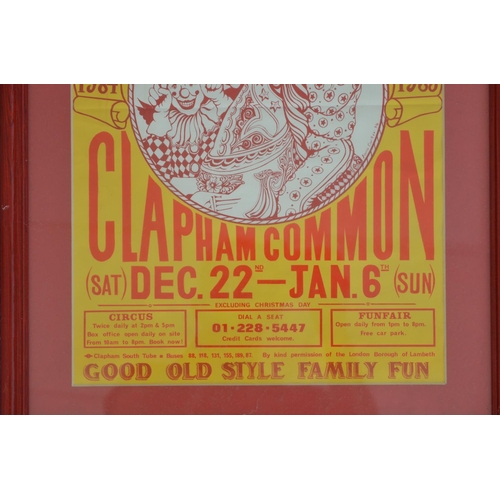 4 - Framed glass fronted advertising poster for Gerry Cottles/John Carters Circus Steam Fair, Clapham Co... 