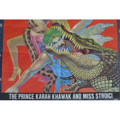 5 - Circus Hoffman Of London Greece tour advertising poster (dated 1984) featuring The Prince Karah Khaw... 