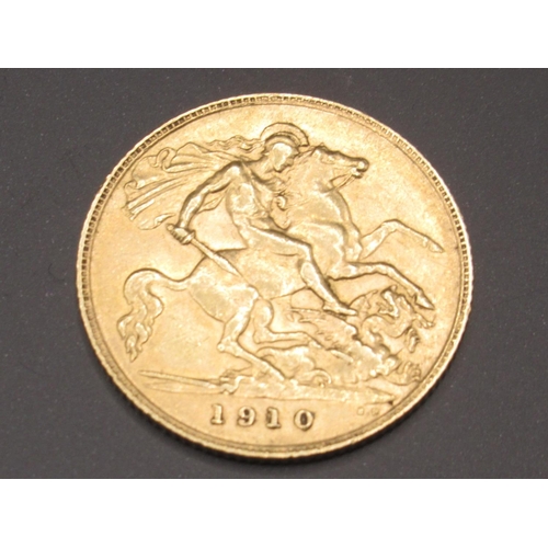 626 - Edward VII 1910 Half-Sovereign