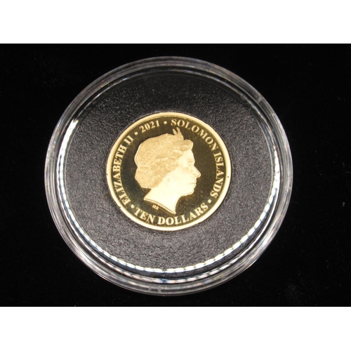 634 - Harrington & Byrne - 2021 Queen Elizabeth II Platinum Jubilee Quarter Ounce Gold Proof Coin and 2021... 