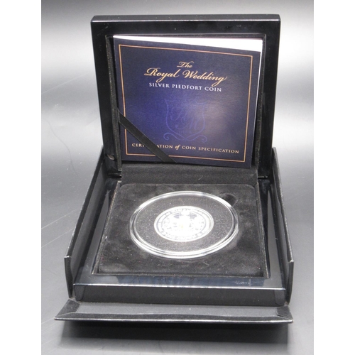 713 - The Bradford Exchange - The Royal Wedding Silver Piedfort Coin celebrating the marriage of Prince Ha... 