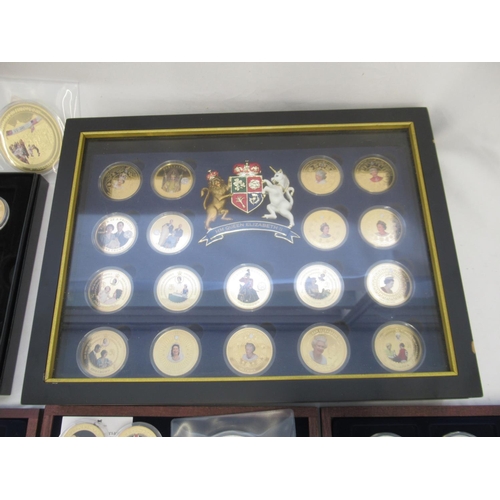 756 - Large collection of plated cupro-nickle, commemorative and other coin sets to inc. Famous Ships of t... 