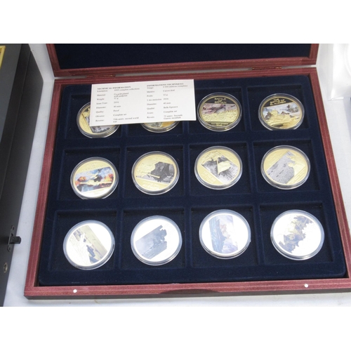 756 - Large collection of plated cupro-nickle, commemorative and other coin sets to inc. Famous Ships of t... 