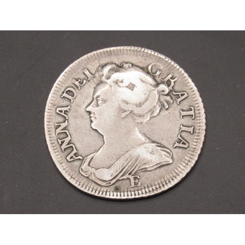 660 - Queen Anne 1708 Edinburgh Mint Shilling