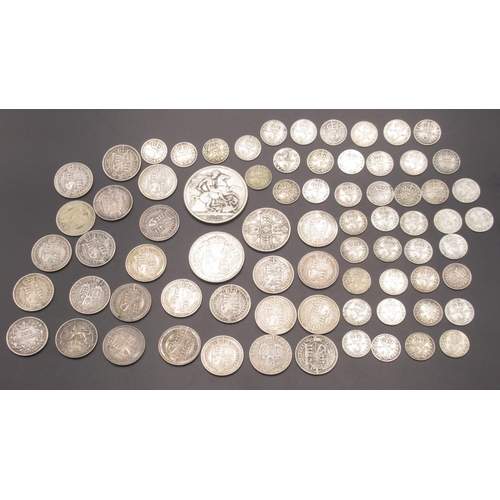 687 - Collection of Queen Victoria to Pre-1920 GB silver content, shillings, 3 pences, etc. (gross 8.3ozt)