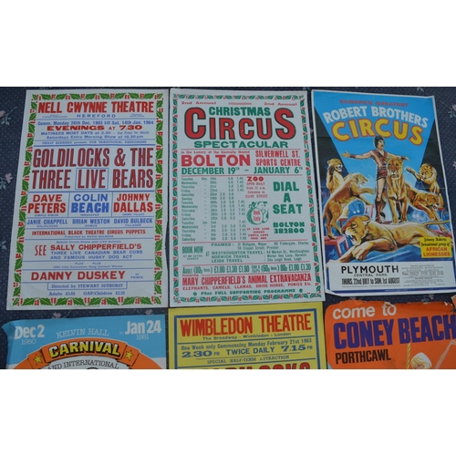 26 - Collection of Circus, theatre and other themed advertising posters, largest Gerry Cottle's Circus (1... 