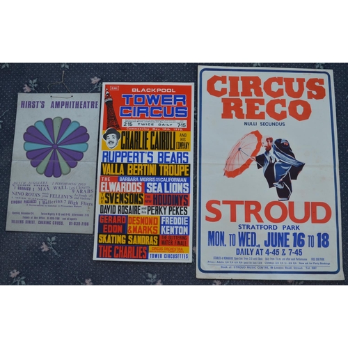 26 - Collection of Circus, theatre and other themed advertising posters, largest Gerry Cottle's Circus (1... 