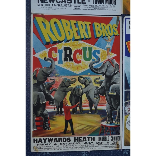 27 - Six Robert Bros Circus advertising posters (to include W.E.Berry printed examples), all 76x50.5cm (9... 