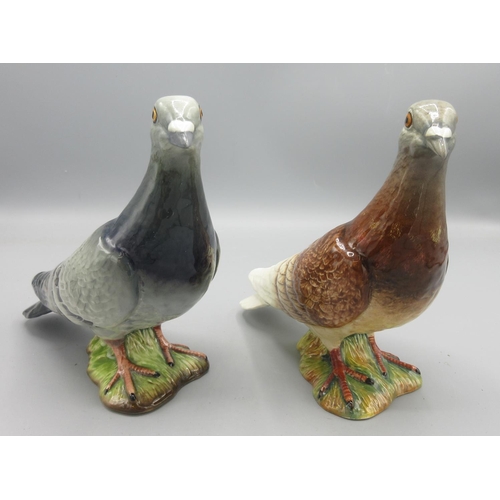 264 - Two Beswick pigeons, model no. 1383, one grey and one brown, H14.5cm