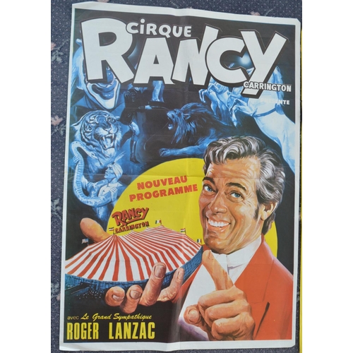 33 - Four international circus advertising posters to include Circus Rancy (69x99.5cm), Zirkus Berolina '... 