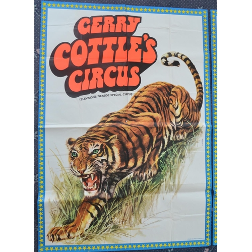 36 - Two large Gerry Cottle's Circus posters, both dated 1977 (97x139.5cm)