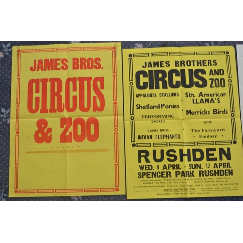 38 - Twelve circus advertising posters to include Ashton's Circus & Zoo (76x50cm), Jimmy Fossett's, Apoll... 