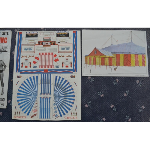 45 - Collection of circus and event advertising posters to include 2 large multi-piece banners for Gerry ... 