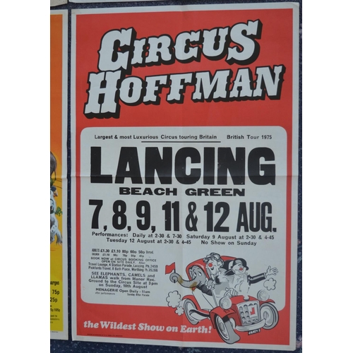 46 - Four W.E.Berry Circus Hoffman event advertising posters, all 76x50.5cm