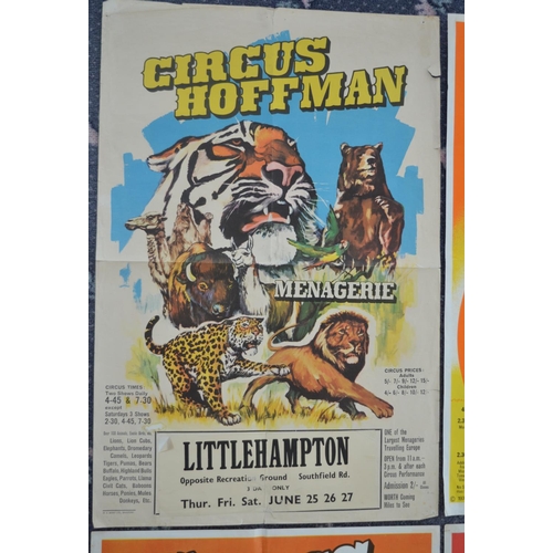 46 - Four W.E.Berry Circus Hoffman event advertising posters, all 76x50.5cm