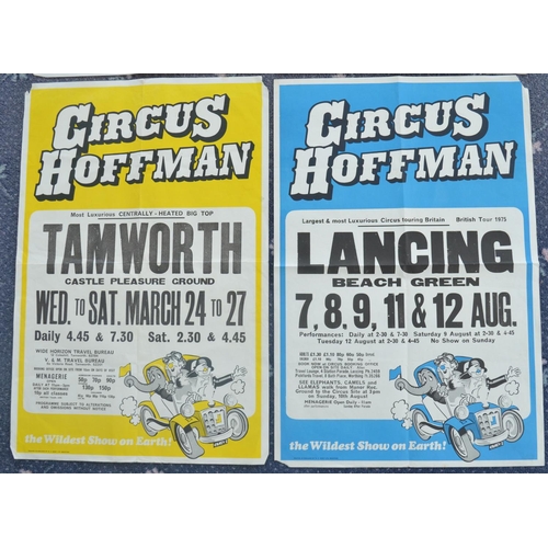 51 - Four W.E.Berry Circus Hoffman venue event advertising posters, all approx 76x50.5cm