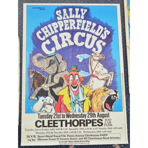 63 - Seven Chipperfield's Circus event advertising posters, (including Sally and John Chipperfield's), Gr... 