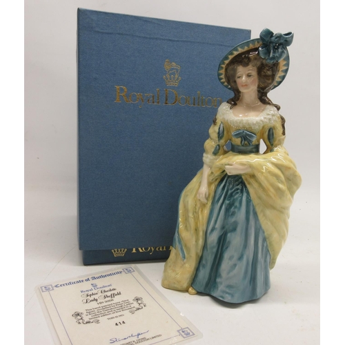 1004 - Royal Doulton figure, Sophia Charlotte Lady Sheffield HN3008, limited edition of 5000, from the Gain... 