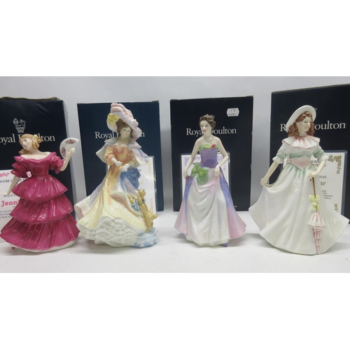 1009 - Royal Doulton figures, Figure of the Year 1997 Jessica HN3850, with box and certificate, H21cm. Coll... 