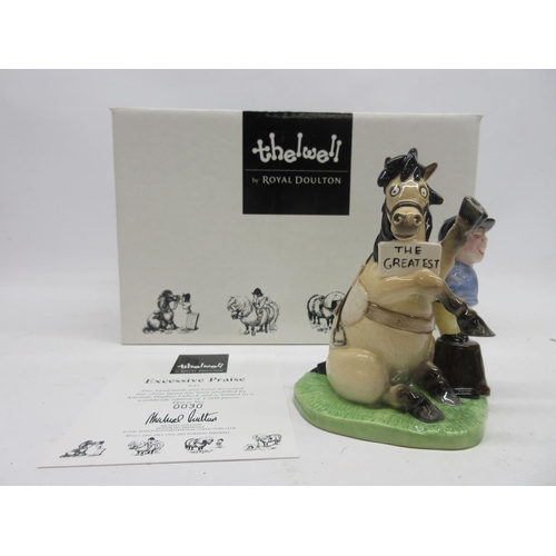 1011 - Thelwell by Royal Doulton figure, Excessive Praise NT5, limited edition of one thousand, with box an... 