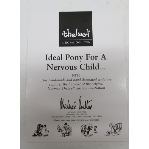 1015 - Thelwell by Royal Doulton figure, Ideal Pony for a Nervous Child... NT10, limited edition of one tho... 