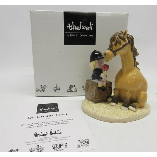 1016 - Thelwell by Royal Doulton figure, Ice Cream Treat NT9, limited edition of one thousand, with box and... 