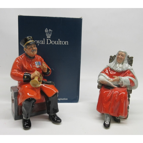 1024 - Royal Doulton figures, Past Glory HN2484, with box , H21cm, The Judge, H19.5cm