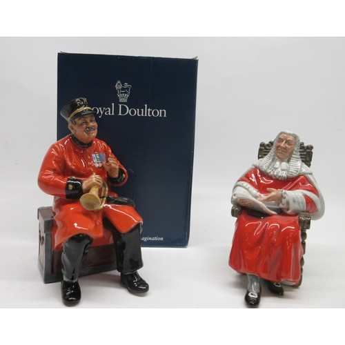 1024 - Royal Doulton figures, Past Glory HN2484, with box , H21cm, The Judge, H19.5cm