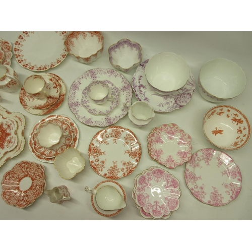 279 - Collection of late 19th and early 20th century Wileman Foley China, decorative teaware of various sh... 