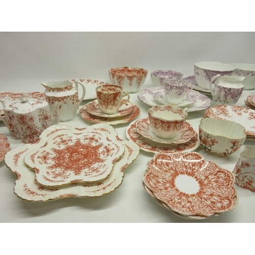 279 - Collection of late 19th and early 20th century Wileman Foley China, decorative teaware of various sh... 