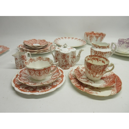 279 - Collection of late 19th and early 20th century Wileman Foley China, decorative teaware of various sh... 