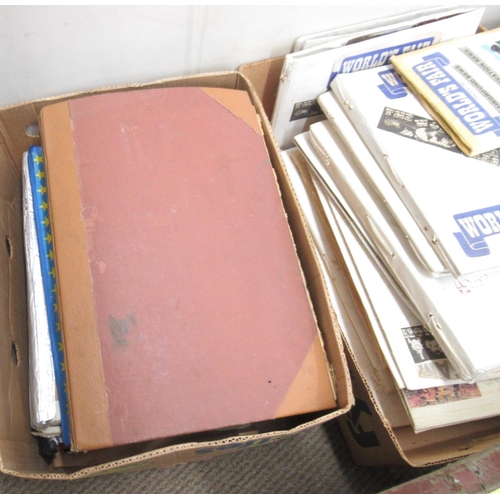 122 - Large collection of scrap books cont. Newspaper cuttings, advertisements, photos, etc. concerning va... 