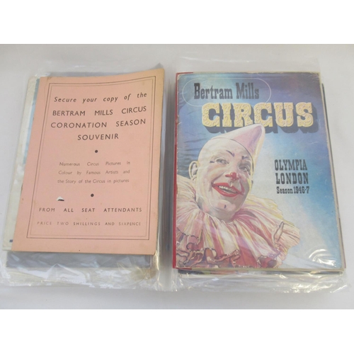 125 - Folder cont. Bertram Mills Circus programmes covering various dates from the late 1920s to 1960s