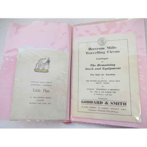 126 - Bertram Mills - collection of programmes, gala performance programmes, luncheon programmes, tickets,... 