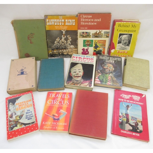 128 - Collection of Circus and Clown related books in 3 boxes