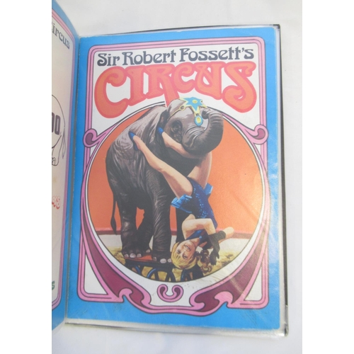 130 - Six folders cont. mixed Circus programmes from Sir Robert Fossett's Circus, Gerry Cottle's Circus, e... 