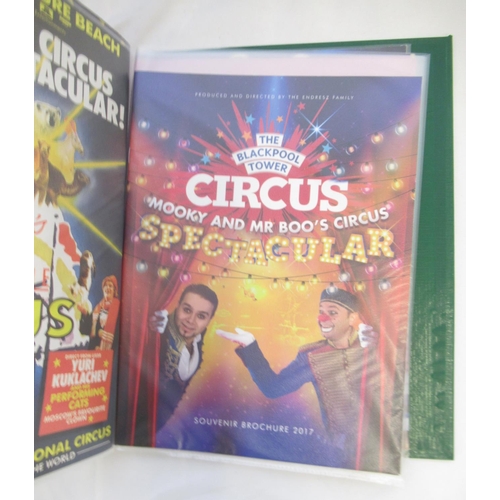 132 - Seven folders cont. assorted Circus programmes from Zippos, Jimmy Chipperfields Circus World, Billy ... 