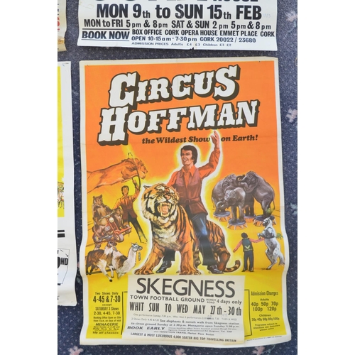 68 - Eight Circus Hoffman Circus advertising posters (late 1960's-early 1980's) including 4 W.E.Barry, la... 