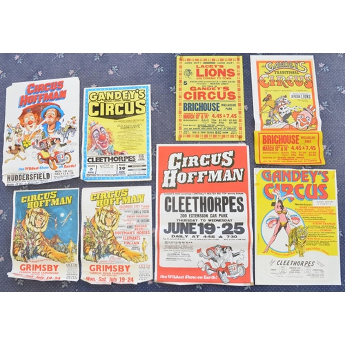 69 - Collection of Circus Hoffman and Gandey's Circus event advertising posters (early 1970's-80's), larg... 