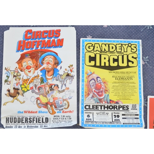 69 - Collection of Circus Hoffman and Gandey's Circus event advertising posters (early 1970's-80's), larg... 