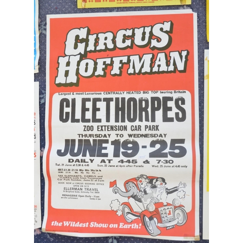 69 - Collection of Circus Hoffman and Gandey's Circus event advertising posters (early 1970's-80's), larg... 