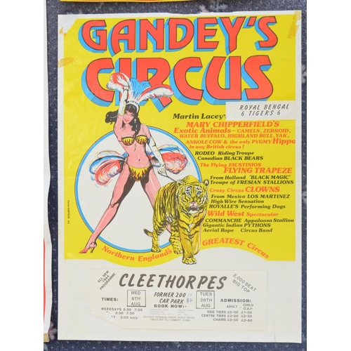 69 - Collection of Circus Hoffman and Gandey's Circus event advertising posters (early 1970's-80's), larg... 