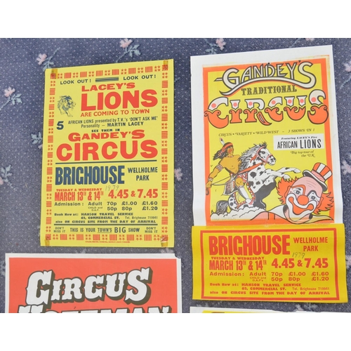 69 - Collection of Circus Hoffman and Gandey's Circus event advertising posters (early 1970's-80's), larg... 