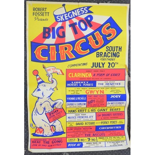 78 - Five vintage Sir Robert Fossett's Circus event advertising posters (late 1950s-60's) to include Lout... 