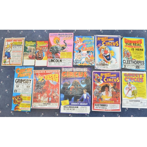 90 - Collection of circus event advertising posters, various circuses and locations to include Gandey's C... 