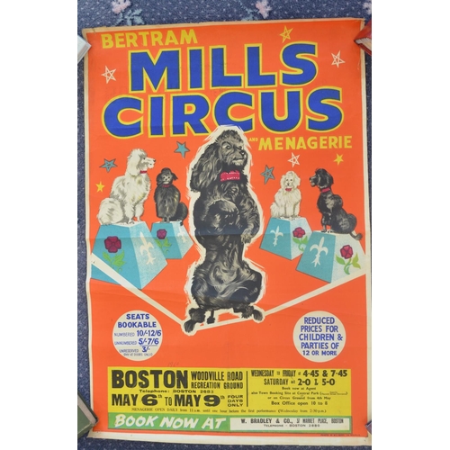 91 - Vintage Bertram Mills and Menagerie event advertising poster by W.E.Berry, Boston (50.5x75.5cm, plea... 