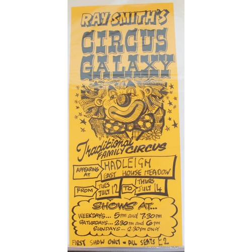 160 - Album containing a collection of circus posters from shows around Britain, including Circus Zyair, J... 