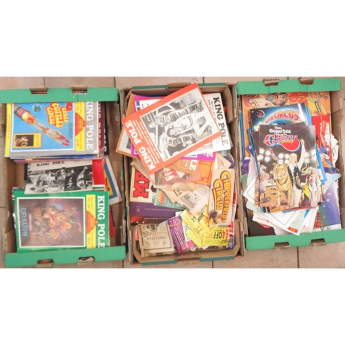 135 - Mixed collection of C20th and 21st Circus programmes, advertisements, King Pole Magazines, etc. (3 b... 