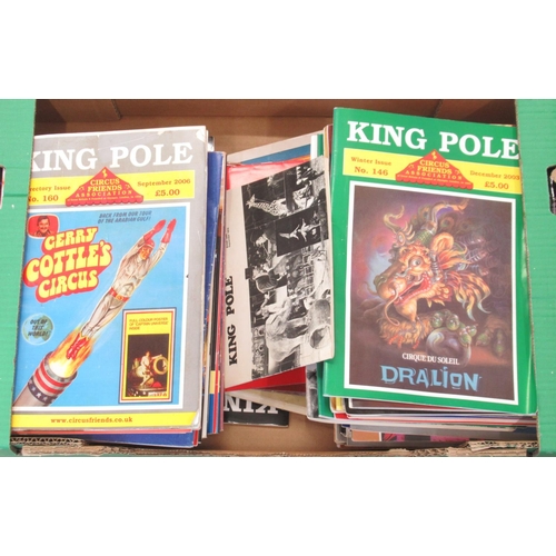 135 - Mixed collection of C20th and 21st Circus programmes, advertisements, King Pole Magazines, etc. (3 b... 