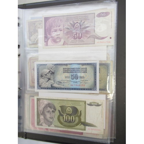 1190 - WITHDRAWN - Folder containing assorted collection of banknotes from Russia, Yugoslavia, etc. (approx... 